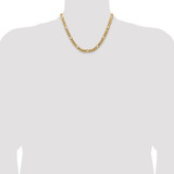 14K 18 inch 7.5mm Concave Open Figaro with Lobster Clasp Chain