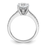 Cheryl M Sterling Silver Rhodium-plated Fancy Brilliant-cut Round CZ Center Stone Ring - QC-DCC65DD7-3869