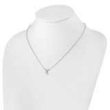 Cheryl M Sterling Silver Rhodium-plated Freshwater Cultured Pearl & Brilliant-cut CZ 18 Inch Necklace - QC-D0A18C42-2099