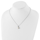 Cheryl M Sterling Silver Rhodium-plated Freshwater Cultured Pearl and Brilliant-cut CZ 18 Inch Necklace - QC-888ED059-1911