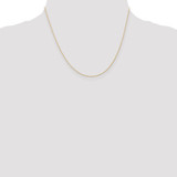 14K 18 inch Carded .5mm Cable Rope with Spring Ring Clasp Chain
