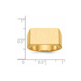 14k 18.0x10.5mm Closed Back Mens Signet Ring