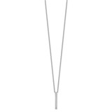 Cheryl M Sterling Silver Rhodium-plated Polished CZ Bar Necklace - QC-C6DA0F81-5662