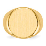 14k 18.0x18.0mm Closed Back Mens Signet Ring
