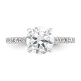 Cheryl M Sterling Silver Rhodium-plated Polished CZ Ring - QC-2C68DB83-2605