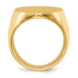 14k 19.0x26.5mm Closed Back Mens Signet Ring