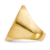 14k 19.0x26.5mm Closed Back Mens Signet Ring