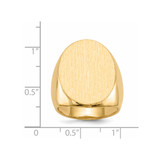 14k 19.0x26.5mm Closed Back Mens Signet Ring
