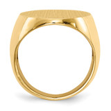 14k 19.0x26.5mm Open Back Mens Signet Ring