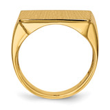 14k 19.5x14.5mm Open Back Mens Signet Ring