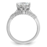 Cheryl M Sterling Silver Rhodium-plated Polished Fancy CZ with Two 3-Row Bands Ring Set - QC-A9DF369B-4042