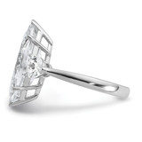 Cheryl M Sterling Silver Rhodium-plated Polished Fancy Marquise & Hearts CZ Ring - QC-F5F9DFCD-3449