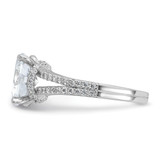 Cheryl M Sterling Silver Rhodium-plated Polished Fancy Oval CZ Ring - QC-4F54FD62-7056