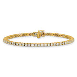 14k 2 3/4 carat Lab Grown Diamond VS+ F+ Complete Tennis Bracelet