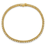 14k 2 3/4 carat Lab Grown Diamond VS+ F+ Complete Tennis Bracelet