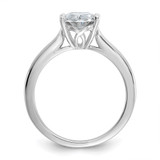 Cheryl M Sterling Silver Rhodium-plated Polished Oval CZ Ring - QC-1C9C2521-4653