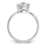 Cheryl M Sterling Silver Rhodium-plated Polished Pear CZ Ring - QC-E67FE826-1432