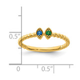 14k 2 Birthstone Mother's Ring Mounting