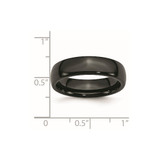 Chisel Black Ceramic 6mm Polished Band - CE-876CDB53-5294