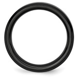 Chisel Black Ceramic Beveled Edge 6mm Brushed and Polished Band - CE-212B8942-5733