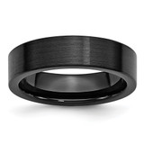 Chisel Black Ceramic Flat 6mm Brushed Band - CE-43AB7F50-6677