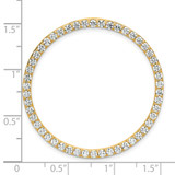 14k 2 carat Lab Grown Diamond VS/SI+ G+ Complete Circle Chain Slide Pendant - PM-F286711D-6759