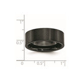 Chisel Black Ceramic Flat 8mm Brushed Band - CE-22C0EE8B-2816