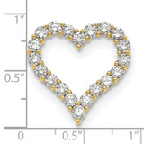 14k 2 carat Lab Grown Diamond VS/SI+ G+ Complete Heart Chain Slide Pendant