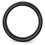 Chisel Black Ceramic Ridged Edge 8mm Brushed and Polished Band - CE-3A25D52C-8168