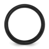 Chisel Black Titanium Polished with Black and Blue Carbon Fiber Inlay 8mm Band - TB-18CA9966-8645