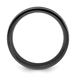 Chisel Black Zirconium Brushed and Polished Rose IP-plated 8.00mm Band - ZC-54C0027B-9339
