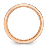 Chisel Black Zirconium Brushed and Polished Rose IP-plated 8mm Band - ZC-18E49350-7802