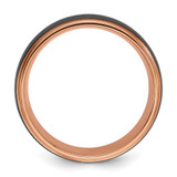 Chisel Black Zirconium Brushed and Polished Rose IP-plated 8mm Band - ZC-EBF03EDA-4884