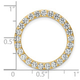 14k 2 carat Lab Grown Diamond VS+ F+ Complete Circle Chain Slide Pendant - PM-9FE198D1-1532