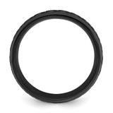 Chisel Black Zirconium Polished 8mm Grooved Band - ZC-6788B02D-2138
