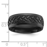 Chisel Black Zirconium Polished 8mm Grooved Band - ZC-97F5C774-6245