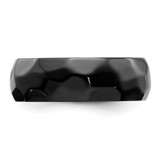Chisel Black Zirconium Polished and Hammered 7mm Band - ZC-08D0AF2E-5519