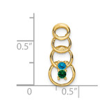 14k 2 Stone Family Pendant Mounting - XM-5B293493-2380