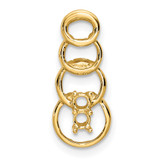 14k 2 Stone Family Pendant Mounting - XM-5B293493-2380