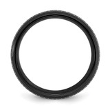 Chisel Black Zirconium Polished Lasered Tire Design 8mm Band - ZC-D57325AC-1282