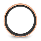 Chisel Black Zirconium Polished Rose IP-plated Edges with Black Carbon Fiber Inlay 8mm Band - ZC-3E44F2AF-2304