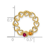 14k 2 Stone Family Pendant Mounting - XM-F84DE561-9614