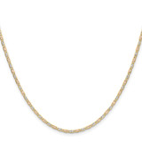 14k 2.0mm Tri-color Gold Pav‚ Valentino Chain - PV-11A7428A-9839