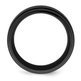 Chisel Black Zirconium Polished with Brushed Center 9mm Beveled Edge Band - ZC-AA85BE44-3927