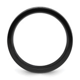 Chisel Black Zirconium Polished with Damascus Inlay 9mm Band - ZC-DD3A6634-6948