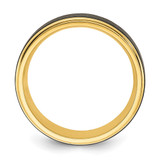 Chisel Black Zirconium Polished Yellow IP-plated with Brushed Center 8mm Band - ZC-D2B108DA-9712
