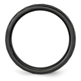 Chisel Ceramic Black 4mm Faceted Polished Band - CE-23E412F4-6451
