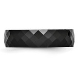 Chisel Ceramic Black 6mm Faceted Polished Band - CE-FF829275-7679