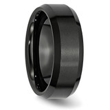Chisel Ceramic Black Beveled Edge 8mm Brushed and Polished Band - CE-1FE4360C-2103