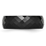 Chisel Ceramic Black Faceted 7.5mm Polished Band - CE-E7552B42-2129